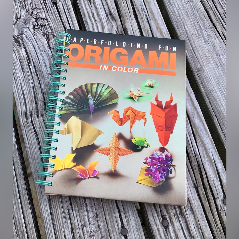 NEW Handmade Repurposed Folding Fun With Origami Hardcover Book Journal Notebook